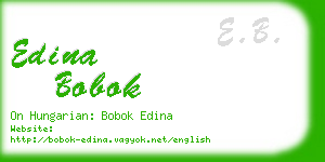 edina bobok business card